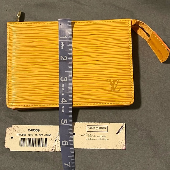 Louis Vuitton Tassil Yellow Epi Leather Trousse Toilette 15 Cosmetic Pouch - Picture 5 of 8